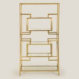 REMBRANDT GOLD GLASS & STAINLESS STEEL SHELF