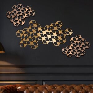 SHIMMER COPPER BRASS STAINLESS STEEL WALL DECOR