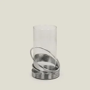 VOGUE GLASS & STAINLESS STEEL HURRICANE