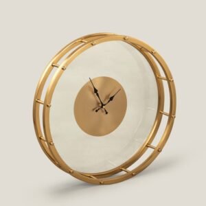 YORKSHIRE GOLD GLASS & METAL WALL CLOCK