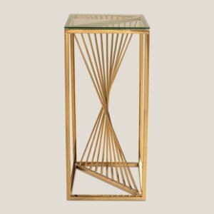 PIACENZA GOLD STAINLESS STEEL & GLASS PEDESTAL
