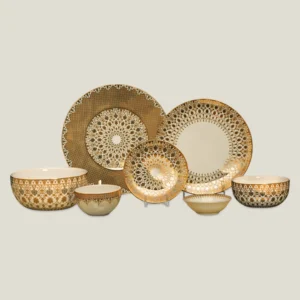 AURUM GOLD PORCELAIN DINNER SET FOR 6