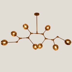 FAIRFAX MODERN GOLD & GLASS CHANDELIER