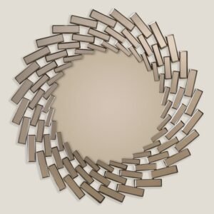 URBION BROWN ROUND WALL MIRROR