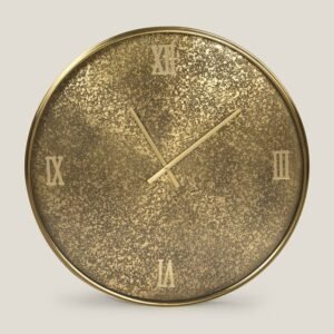 TERRAZZO GOLD METAL & GLASS WALL CLOCK