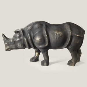 ANTIQUE BRASS METAL RHINO