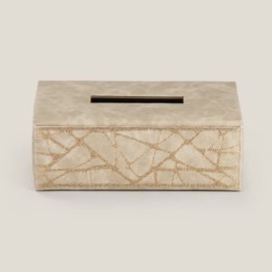 GEOMETRIC OFF WHITE TISSUE BOX