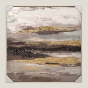 RADIANCE BLUSH & GOLD FRAMED CANVAS