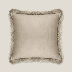 NICOLE REVERSIBLE GREY & IVORY CUSHION COVER