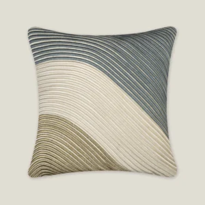 BORA EMB. BLUE VELVET CUSHION COVER