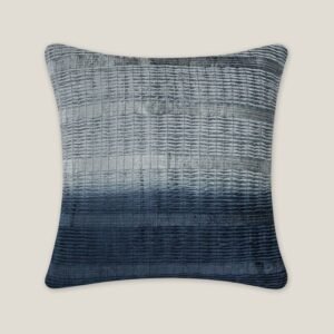 GOLGE TEXTURED OMBRE BLUE VELVET CUSHION COVER