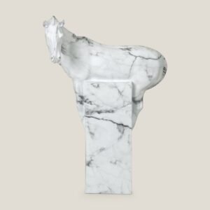 HEROINA WHITE RESIN HORSE SCULPTURE